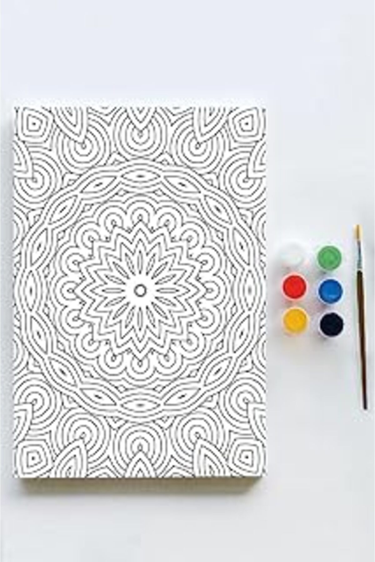 Mu Art Ahşap Postermanya (Pster21601) Mandala Tuval Kanvas Tablo Boyama Hobi Seti 14 (50X70Cm)