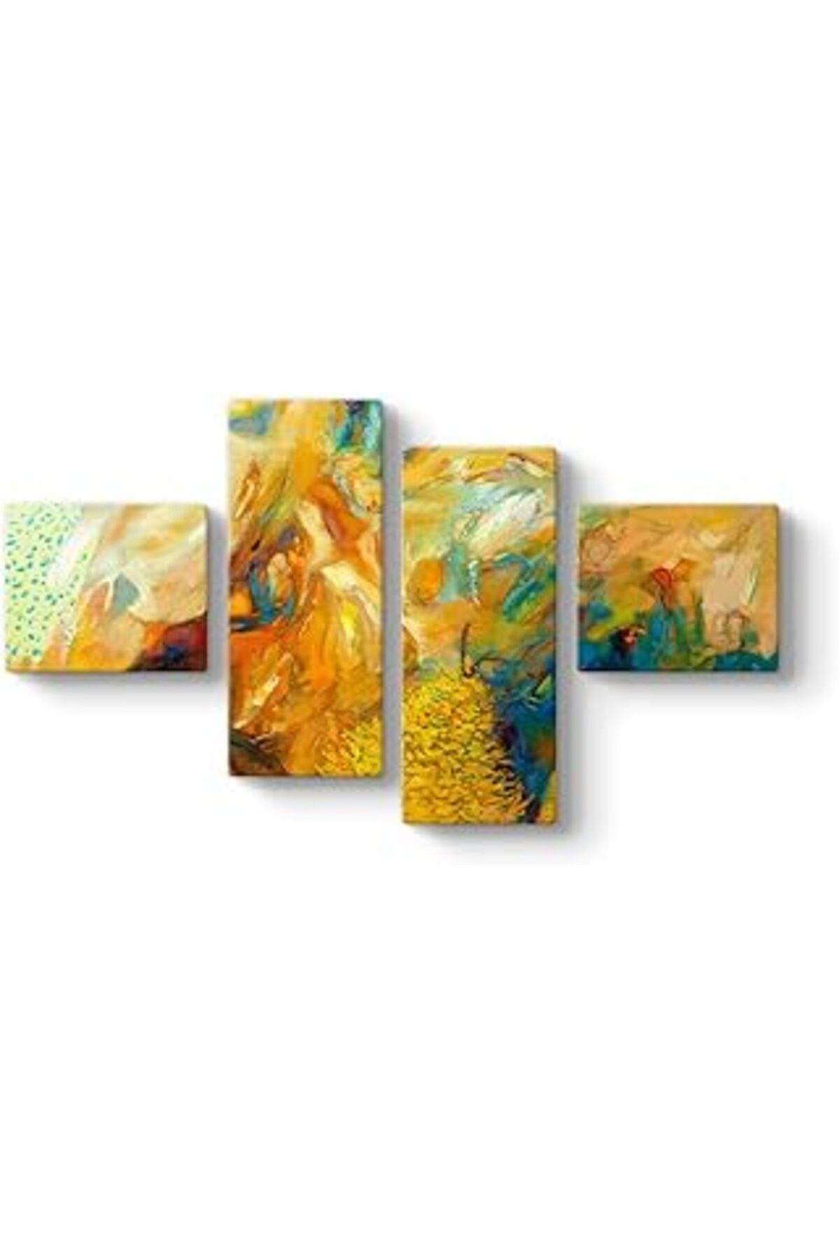 Mu Art Ahşap Tabloshop Sarımtrak Tablo 115 X 63-4 Parçalı