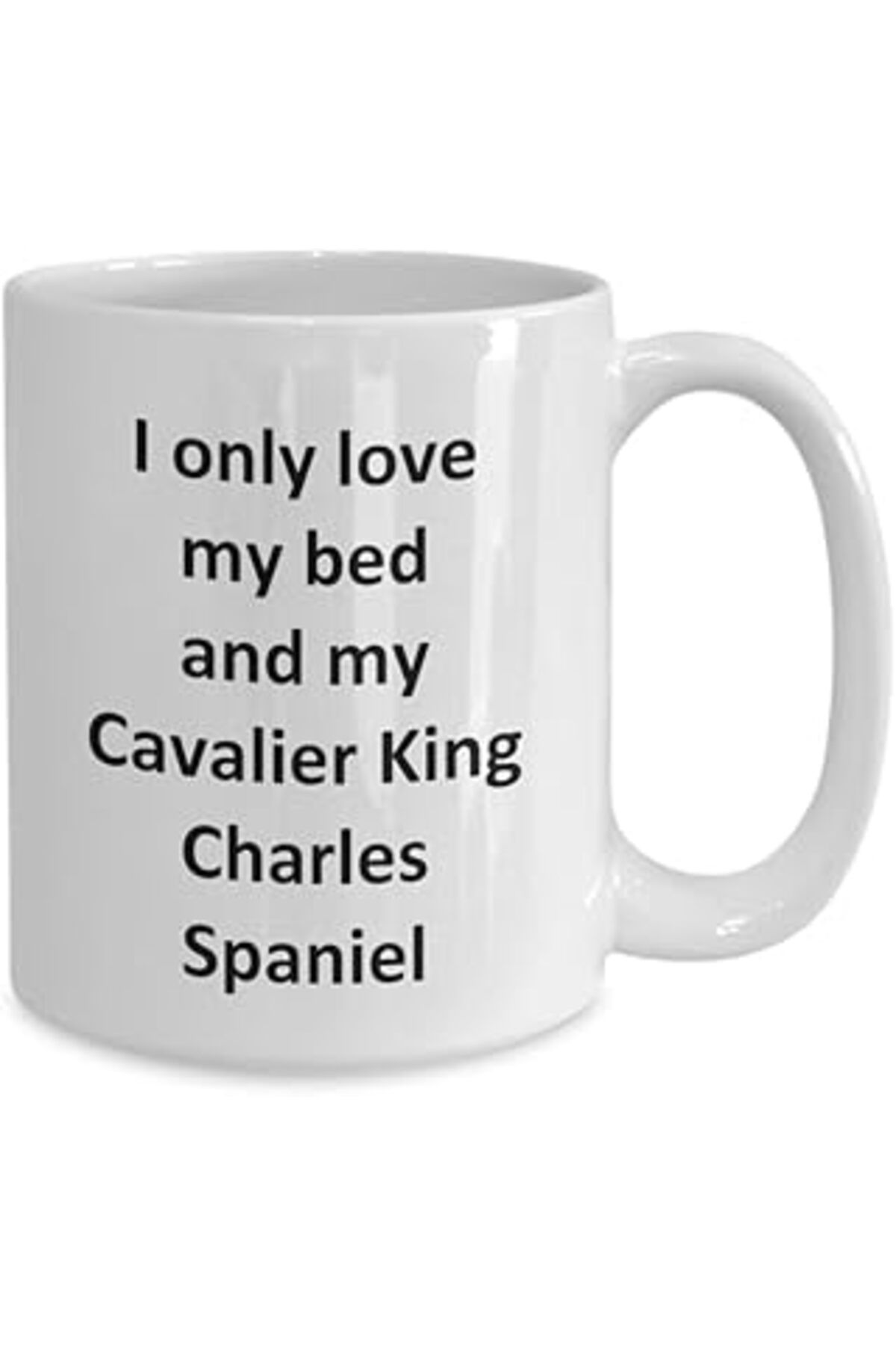 ASİTAN Print Dore Komik Cavalier King Charles Spaniel Kupa - Love My Bed Ve Cavalier King Ch - İngilizce K