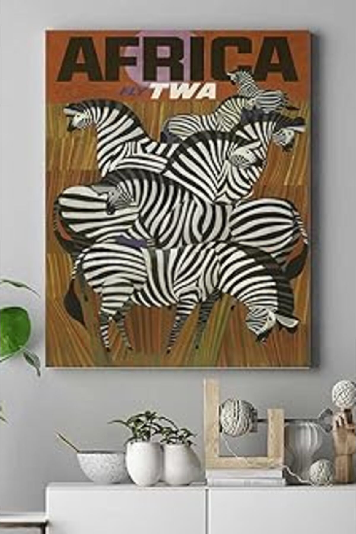 Pazarcan Postermanya (Pster14923) Afrika Vintage Kanvas Tablo 21 X 30