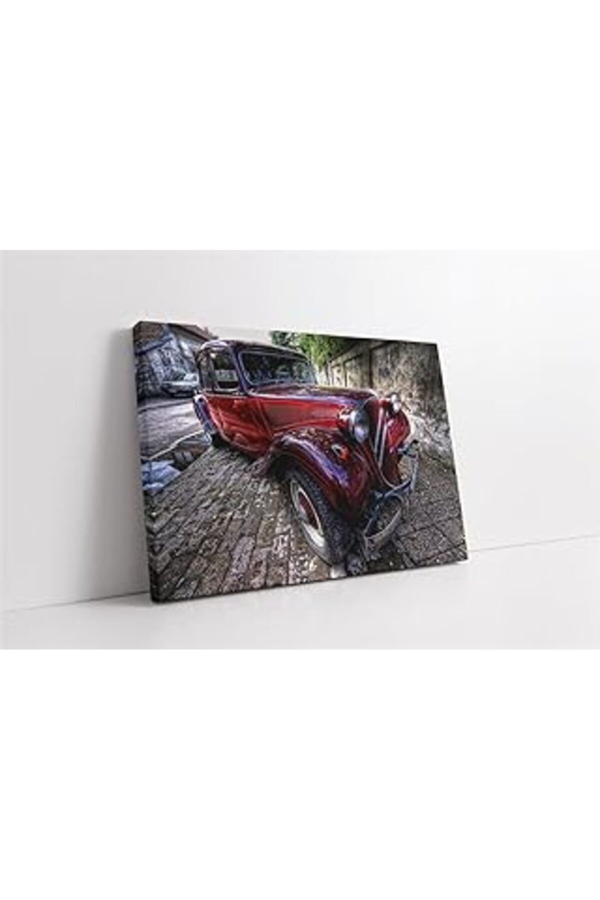 Pazarcan Tablosan Kırmızı Klasik Araba Kanvas Tablo 30X40 Cm Ka01107