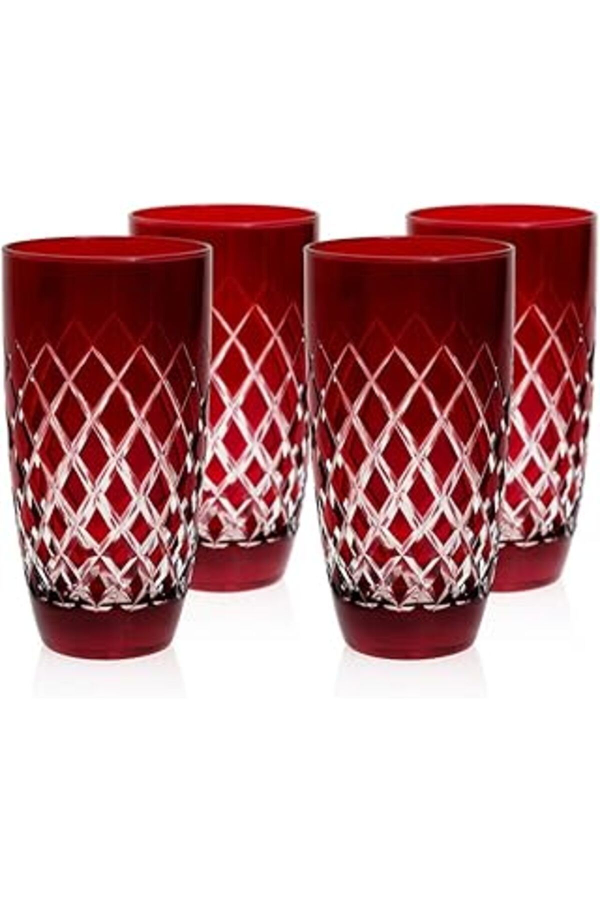 ASİTAN Zm Decor Kırmızı, Bardak 4'Lü Set