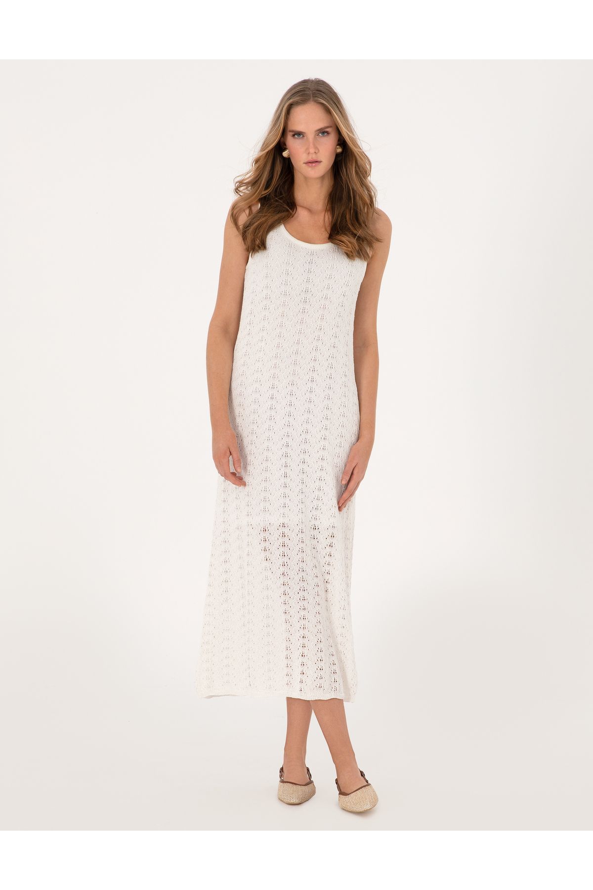 Pierre Cardin Beyaz A Kesim Triko Elbise 50305568-VR013