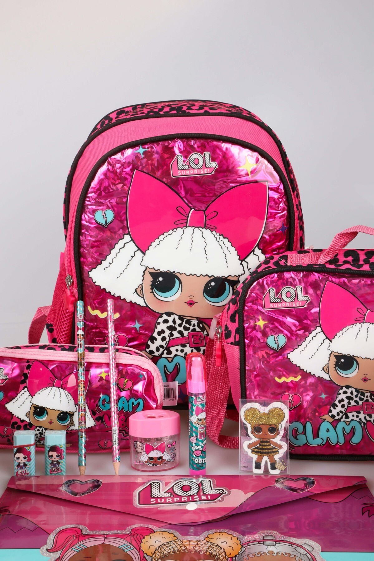 L.O.L. SURPRISE-Dekomus Licensed Lol Surpise School, Pen and Lunch Box, Lunch Box with Water Bottle Stationery 2