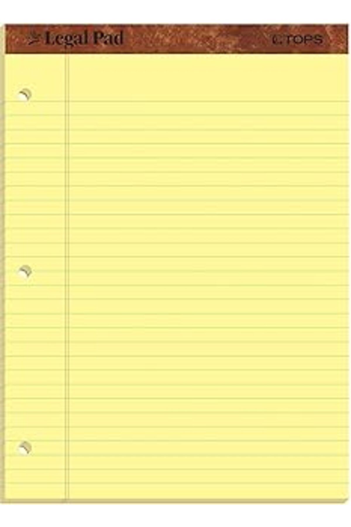 ASİTAN Tops Yasal Pad Legal Pad, 8 – 1/2 X 11 – 3/10,2 Cm, Delikli, 3-Delik Delikli, Kanarienvoegel, Legal