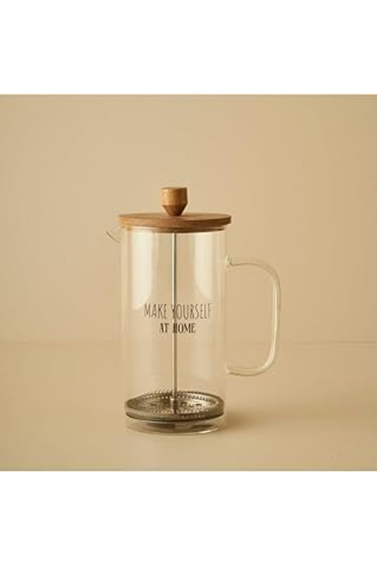 Mu Art Ahşap Bella Maison Home French Press Naturel (1000 Cc)
