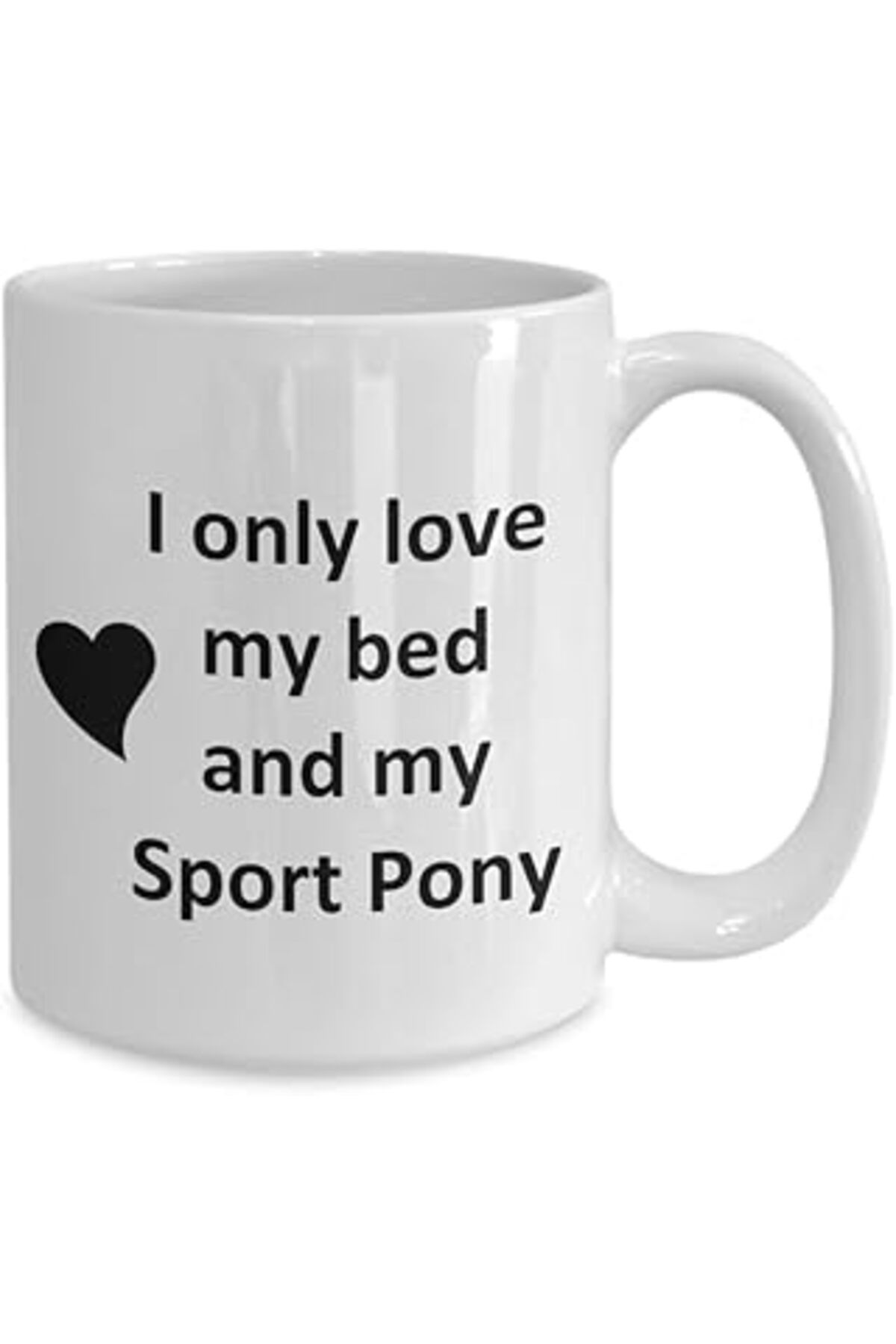 ASİTAN Print Dore Komik Spor Pony Lover Kupa - Pony Horse Pet - Love My American Sport Pony - Ingilizce Ku