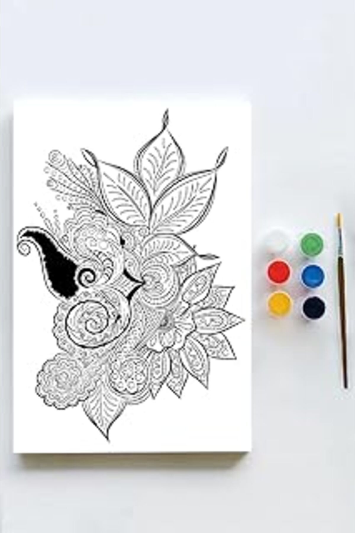 Mu Art Ahşap Postermanya (Pster21614) Mandala Tuval Kanvas Tablo Boyama Hobi Seti 9 (50X70Cm)