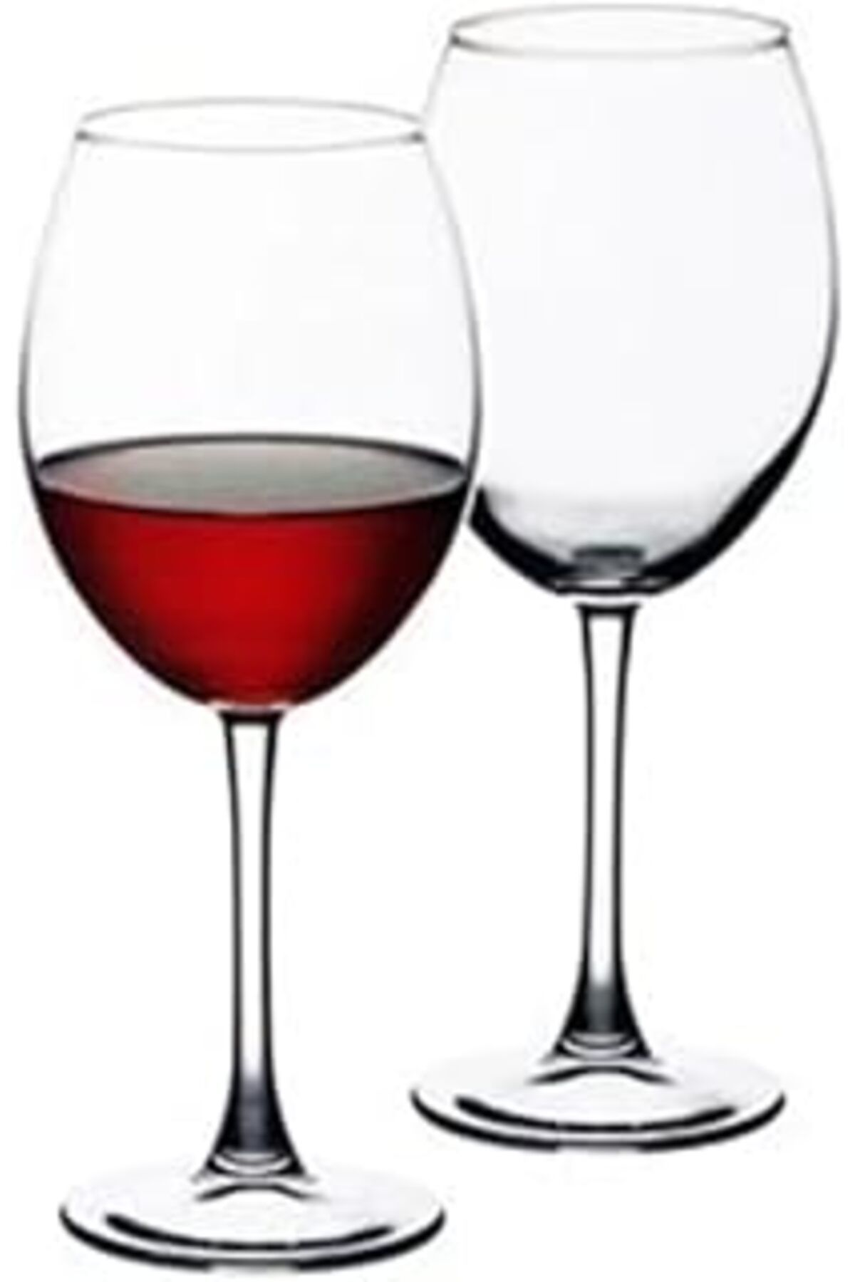Mu Art Ahşap 2'Li Şarap Kadehi Seti - Lüks Uzun Saplı Cam Şarap Kadehi 500 Ml