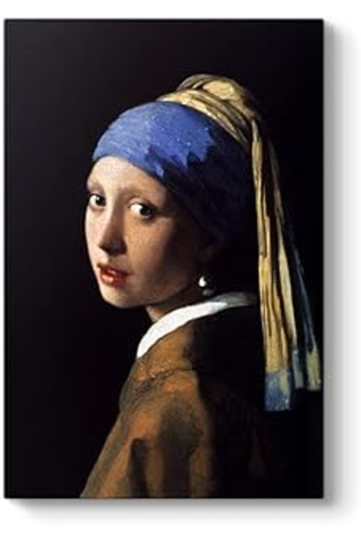 Mu Art Ahşap Johannes Vermeer - İnci Küpeli Kız Tablosu 40 X 60
