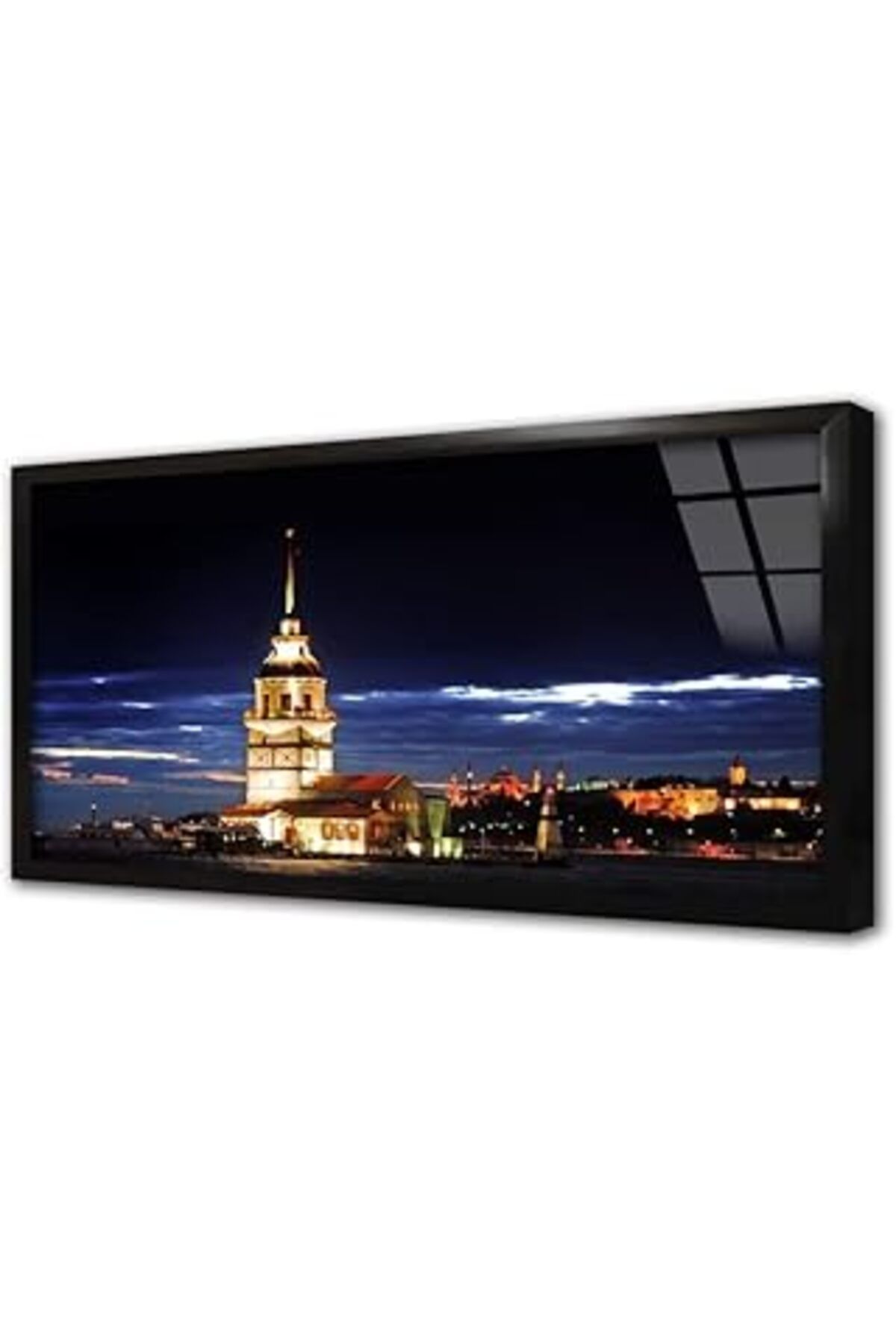 Pazarcan Gece Kız Kulesi Çerçeveli Cam Tablo 20X30 Cm Ca16154