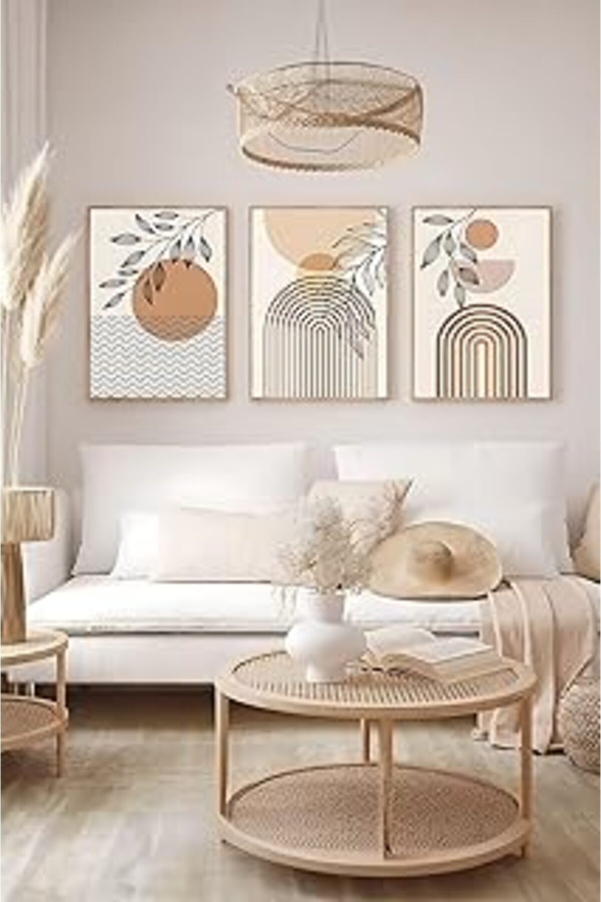 Mu Art Ahşap Artavessa 3 Parça Çerçeve Görünümlü Mdf Tablo Seti - Artsycllct6-2030