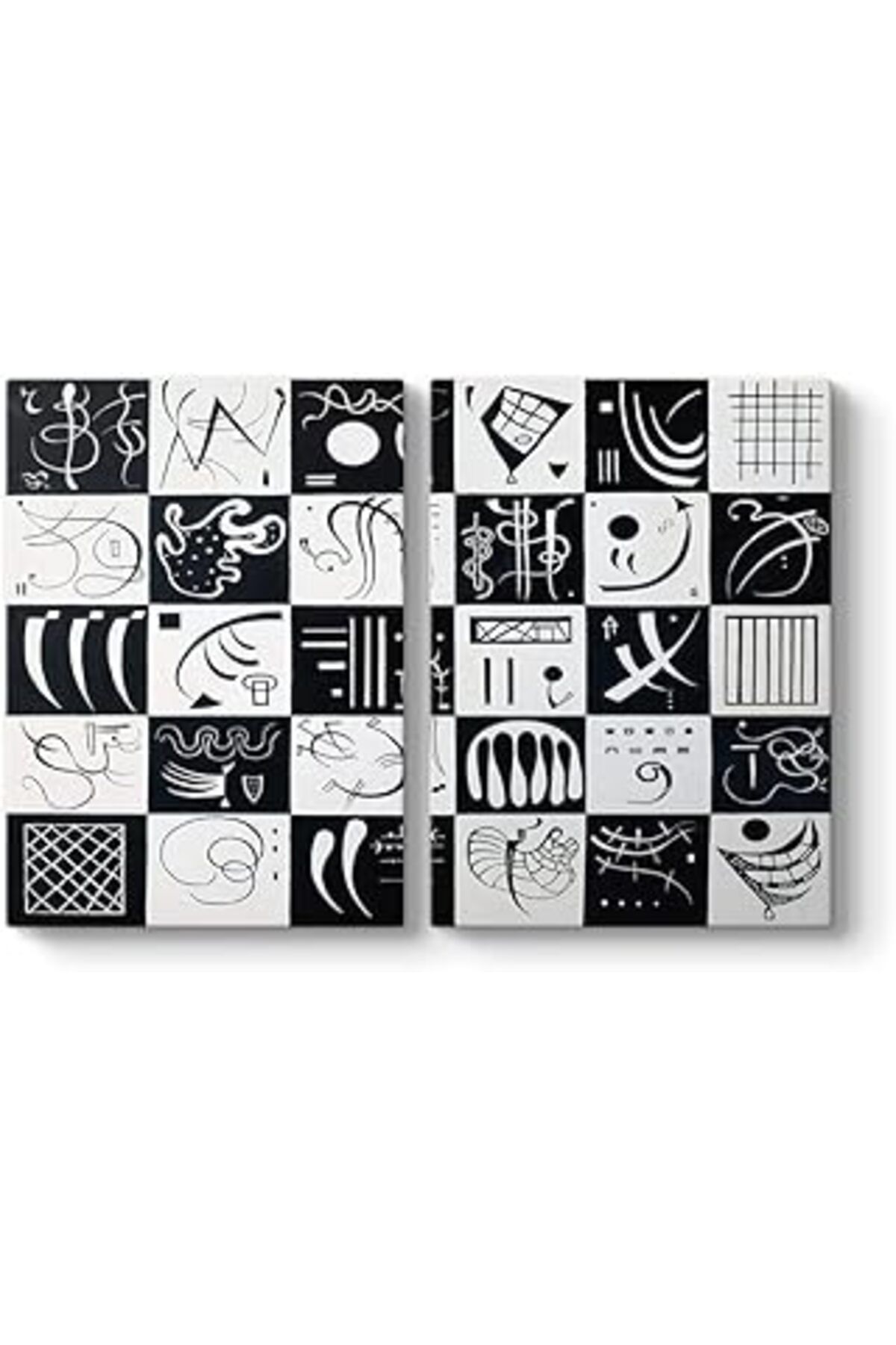Mu Art Ahşap Wassily Kandinsky - Thirty Tablosu 63 X 40-2 Parçalı