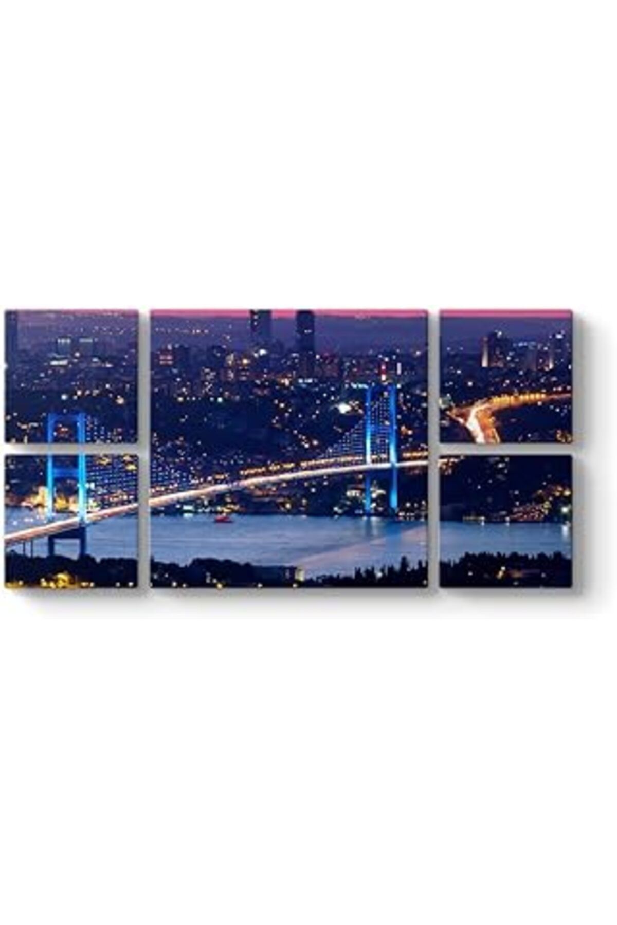 NETWORK ART Tabloshop İstanbul Fsm Manzara Panorama Tablo 126 X 63-5 Parçalı
