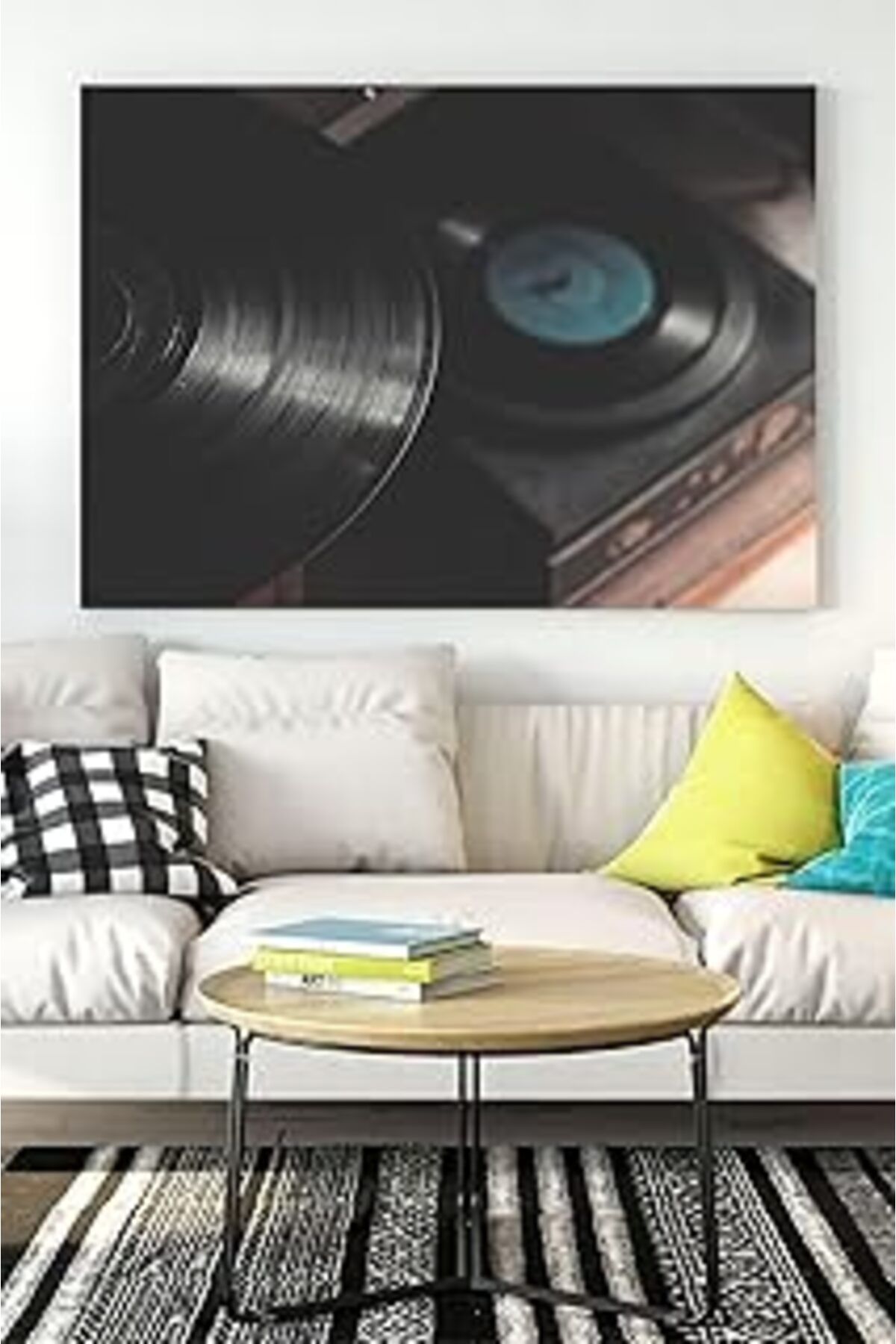 Mu Art Ahşap Postermanya (Pster15948) Eski Plaklar Nostaljik Kanvas Tablo 21 X 30