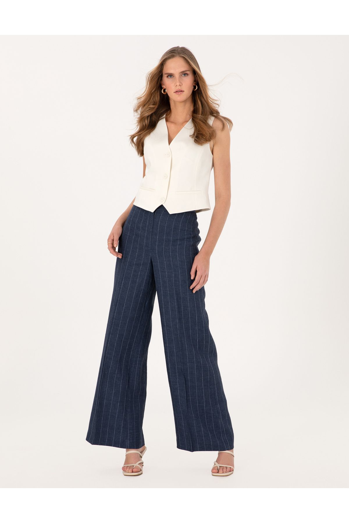 Pierre Cardin Lacivert Keten Pantolon 50299952-VR033