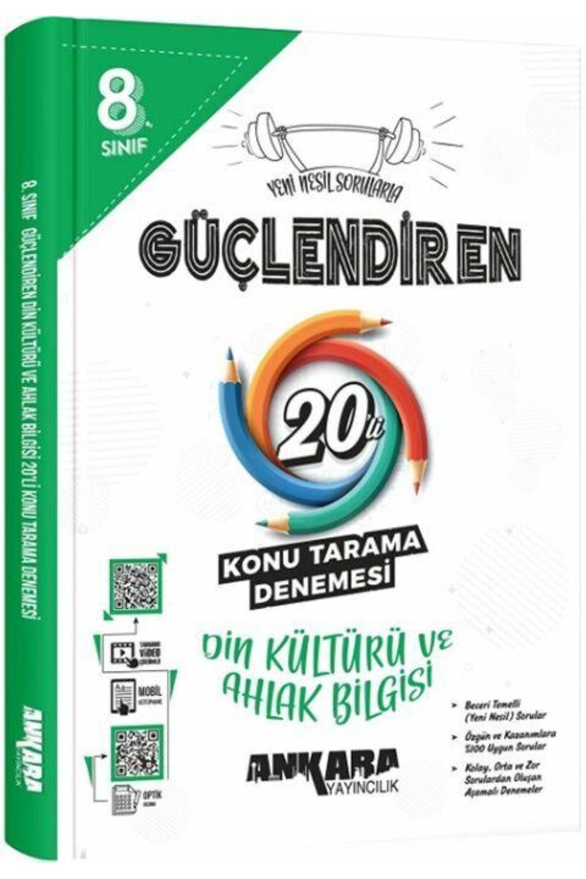 Ankara Kitap Merkezi 8. Sınıf Din Kültürü ve Ahlak Bilgisi Güçlendiren 20 Konu Tarama Denemesi Ankara Yayıncılık
