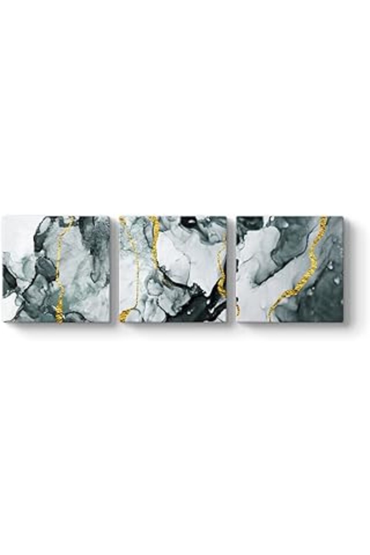 Mu Art Ahşap Tabloshop Çam Yeşili Kanvas Tablo 156 X 50-3 Parçalı