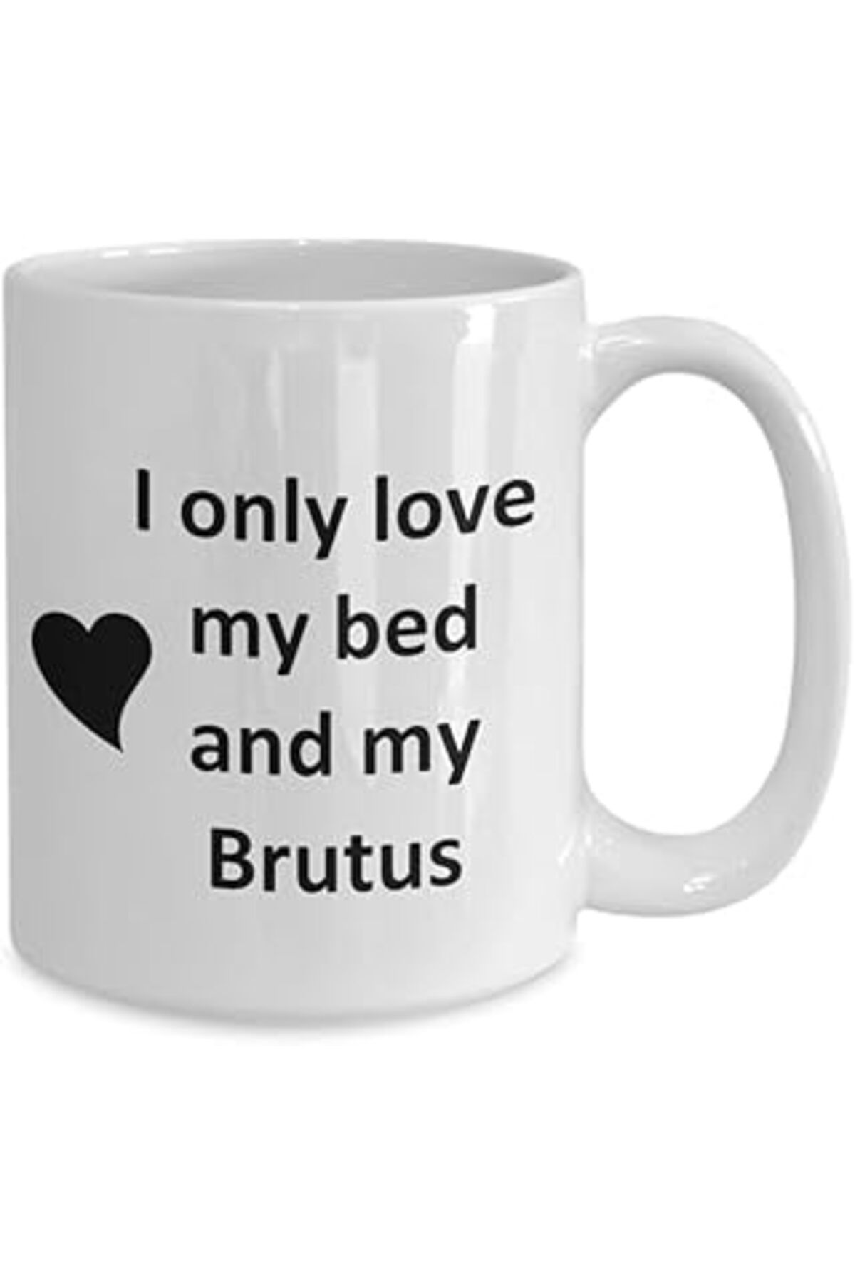 NETWORK ART Print Dore Brutus Lover Kupa - Kedi Köpek Kuş Evcil Hayvan Adı - Love My Brutus Adı Kahve - Ingiliz