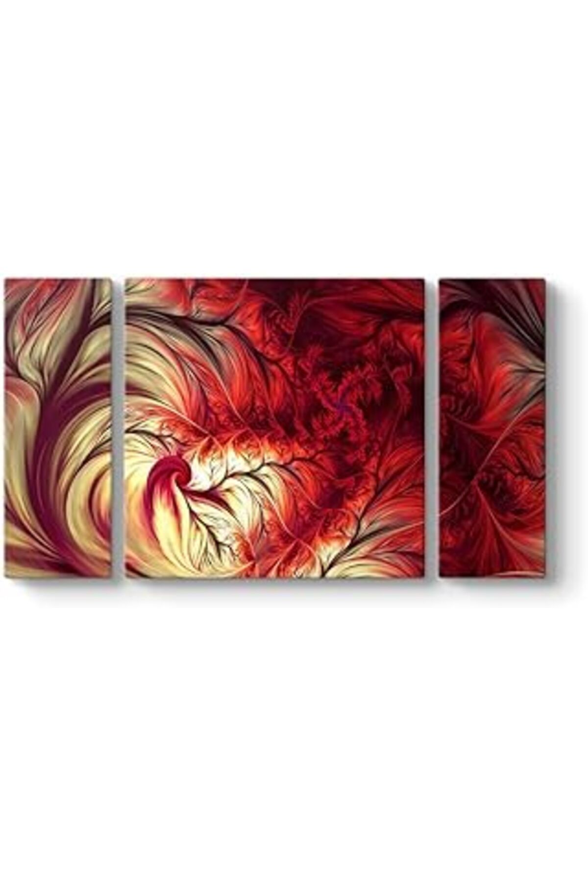 Pazarcan Tabloshop Geometrik Fraktal Kanvas Tablo 126 X 70-3 Parçalı