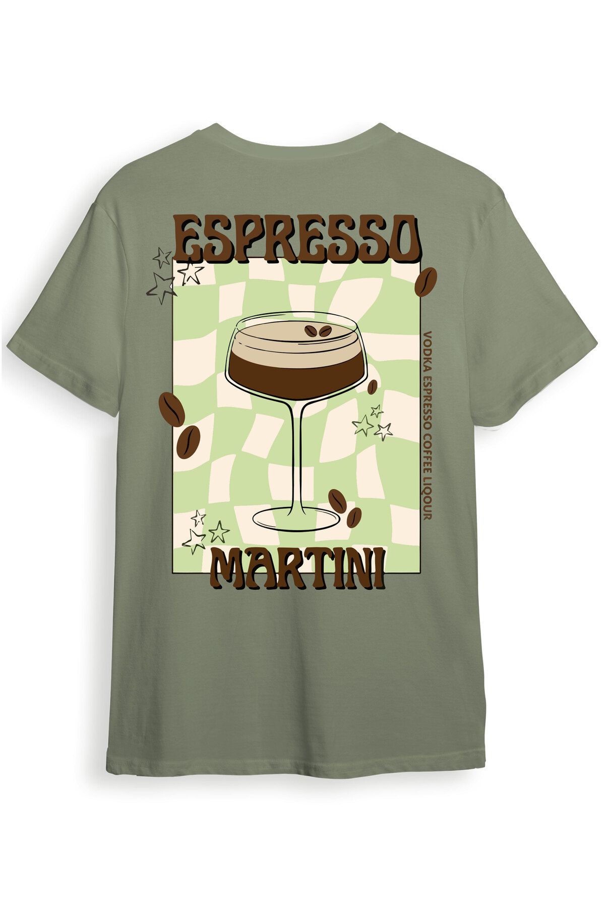 beloved.co Espresso Martini Kahve Kokteyli Tasarımlı %100 Pamuk Regular Fit T-Shirt