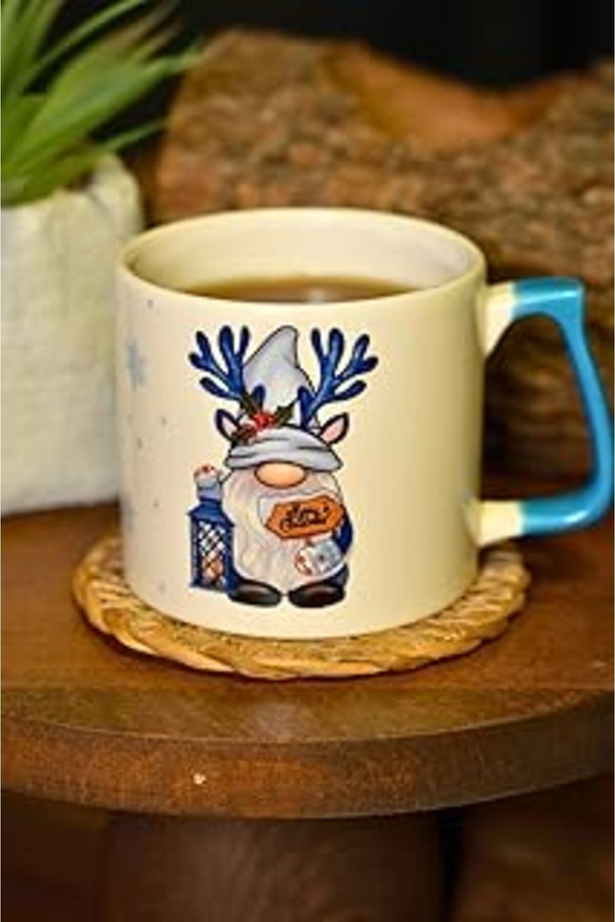 ASİTAN Meturas Hediye Yılbaşı Merry Christmas Temalı Seramik Kupa Bardak 225 Ml