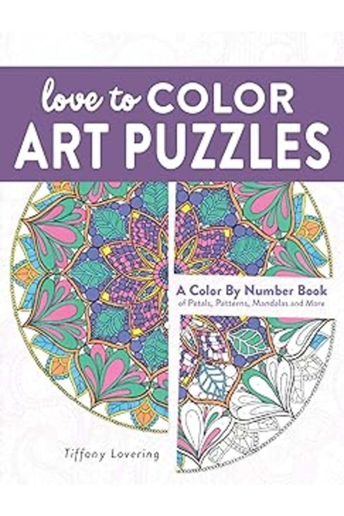 Mu Art Ahşap Love To Color Art Puzzles: A Color By Number Book Of Petals, Patterns, Mandalas And More