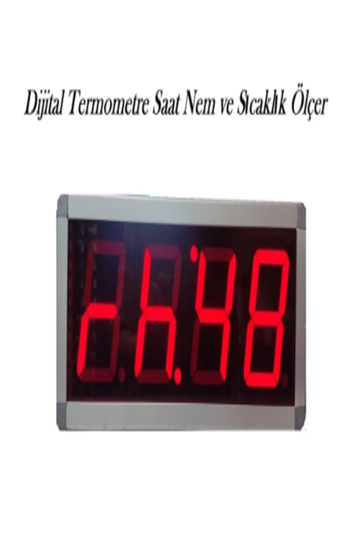 Elimkon DİJİTAL TERMOMETRE SAAT NEM VE SICAKLIK ÖLÇER 127 MM DİSPLAY