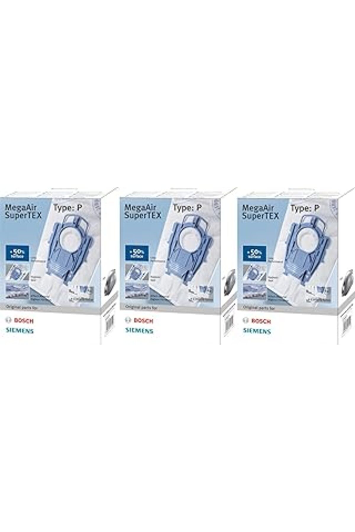 Pazarcan Siemens Bosch Vz41Afp 3 X 4 Elektrikli Süpürge Torbası Supertex Tip P Megaair Bbz41Fp Yeni