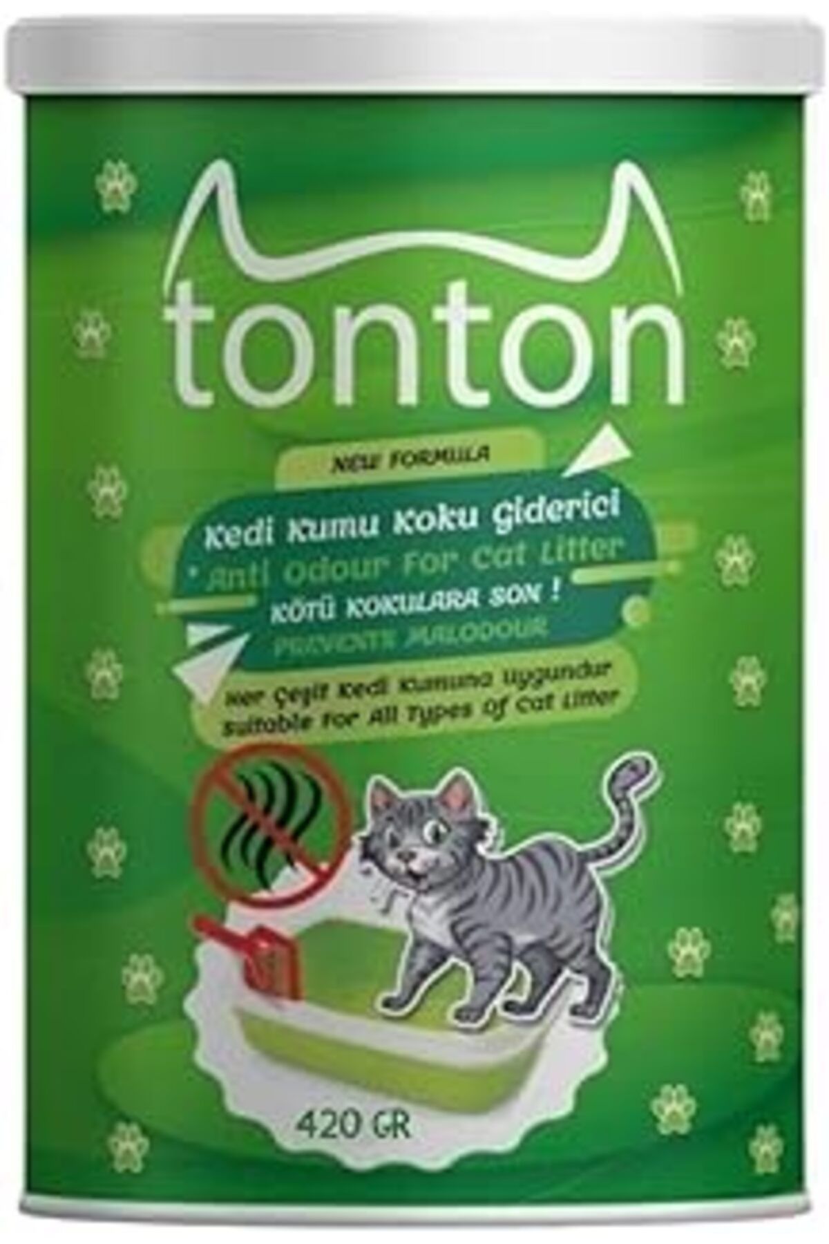 Mu Art Ahşap Tonton Kedi Kumu Koku Giderici, Aktif Karbonlu, Hindistan Cevizi Özlü, 420 Gr