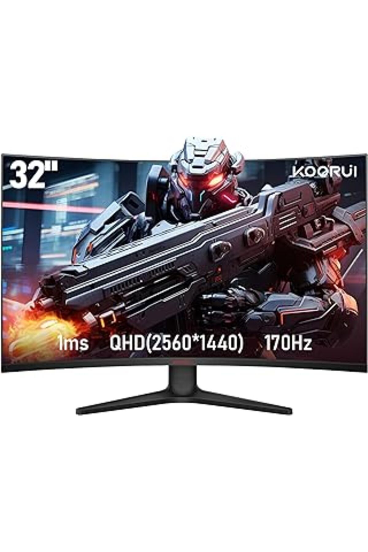 NETWORK ART Koorui Monitör 32E6Qc 32 Inç, 170Hz, Qhd, 2560 * 1440, 1Ms, Va, Adaptive Sync, Monitörler, Gaming,