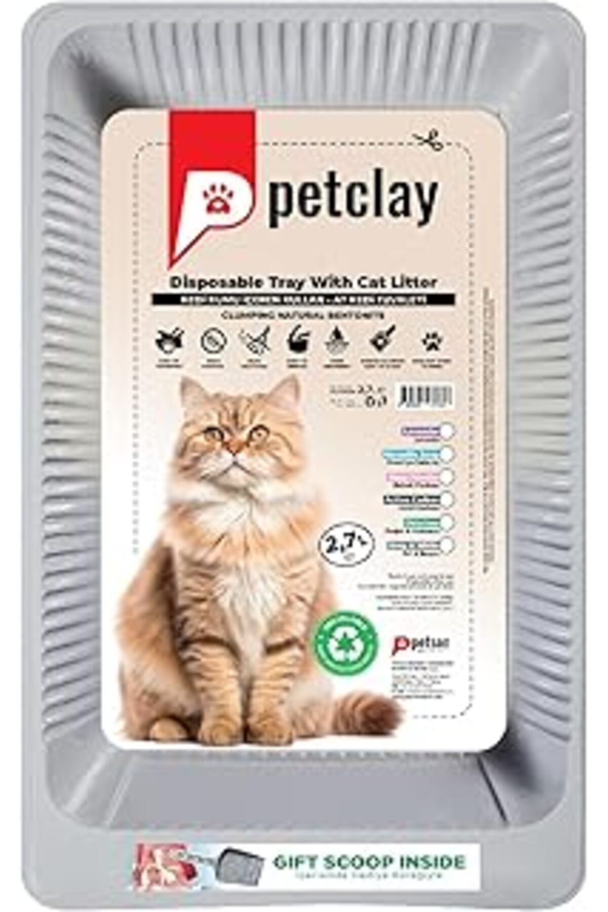 NETWORK ART Glipet Petclay Bentonit Tek Kullanımlık Kedi Kumu 2,7 Lt