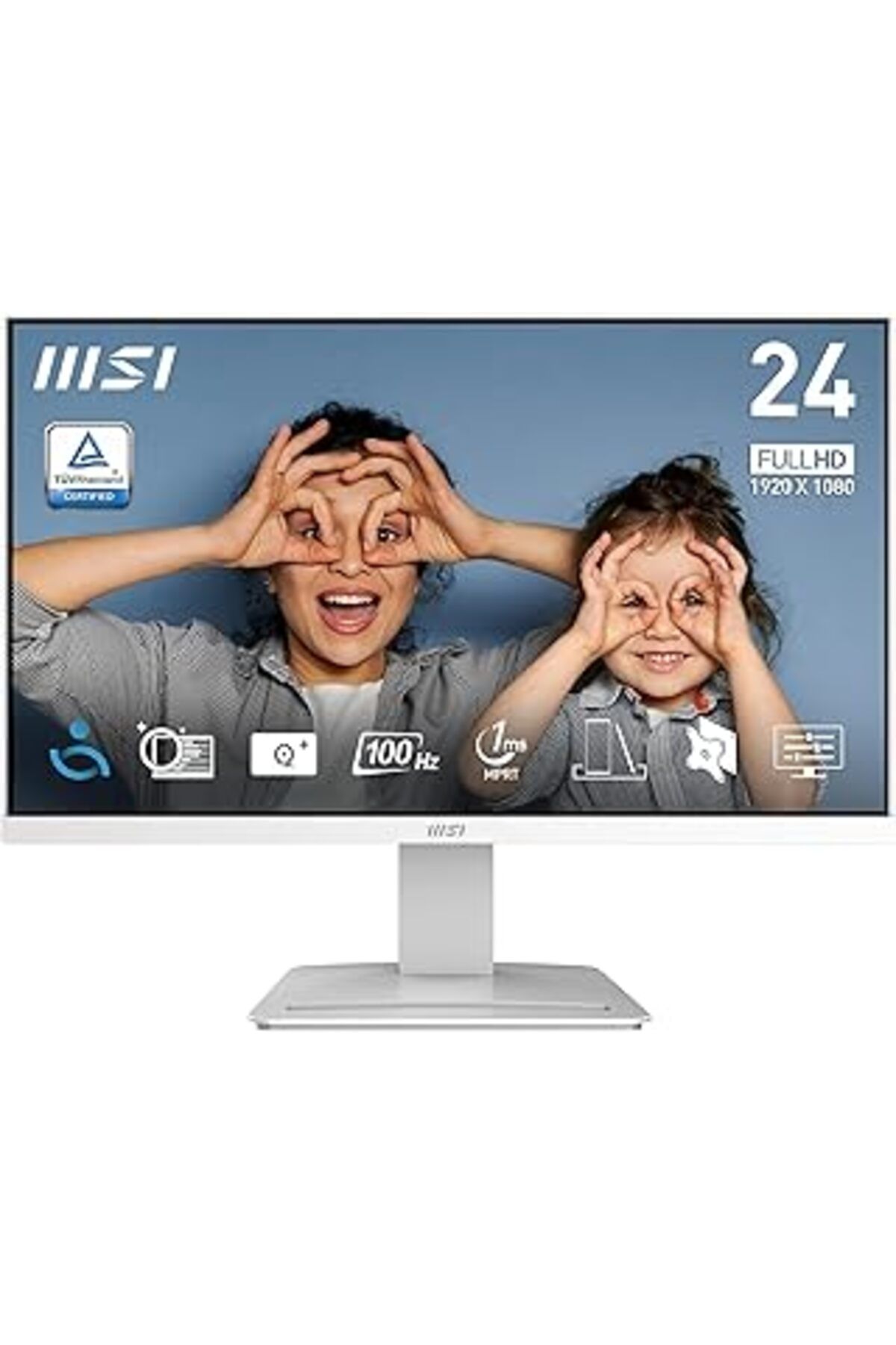 NETWORK ART Msi 23.8" Pro Mp2412W, Kurumsal Monitör, Fhd, 16:9 Flat, Va 100Hz 1Ms Adaptive-Sync Beyaz