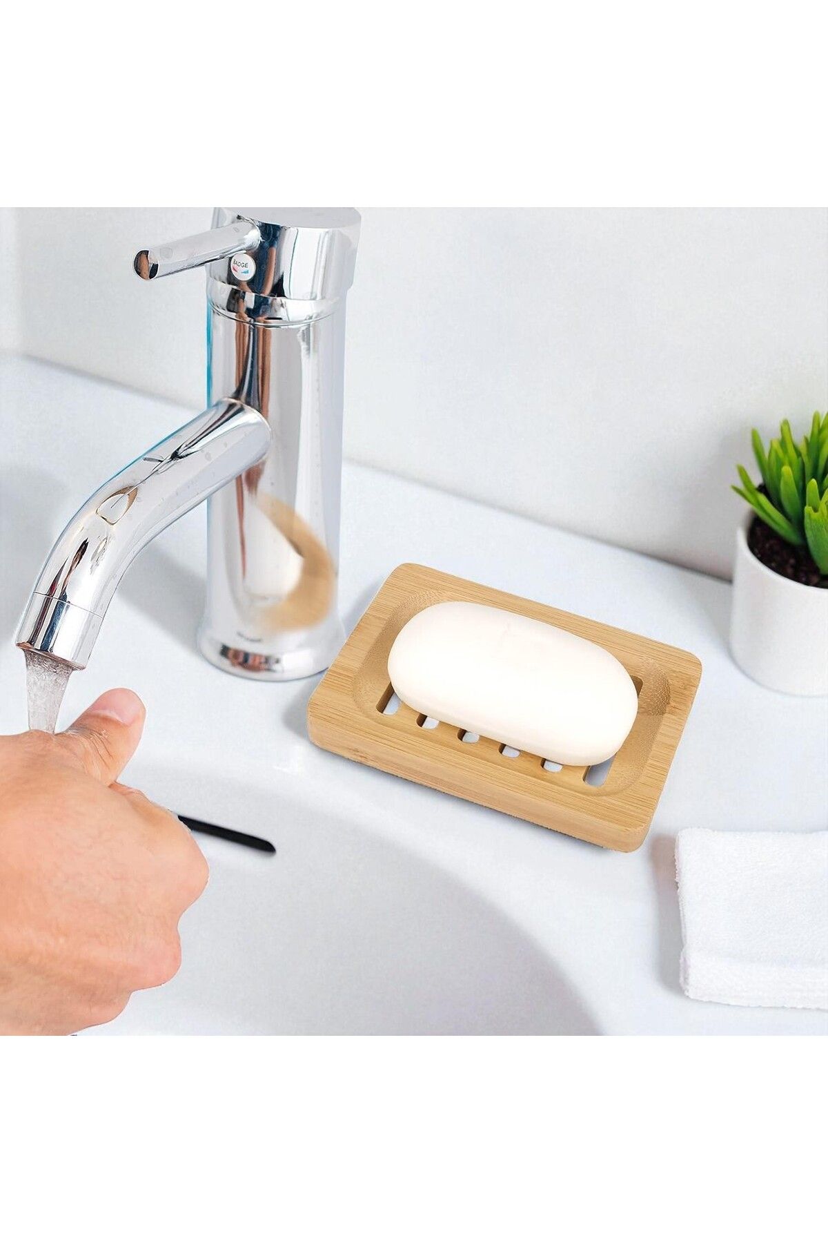OK Wood 2 Adet Ahşap Sabunluk – Su Tahliyeli El Yapımı Lüks Banyo Düzenleyici Doğal Sabun Kabı Organizer