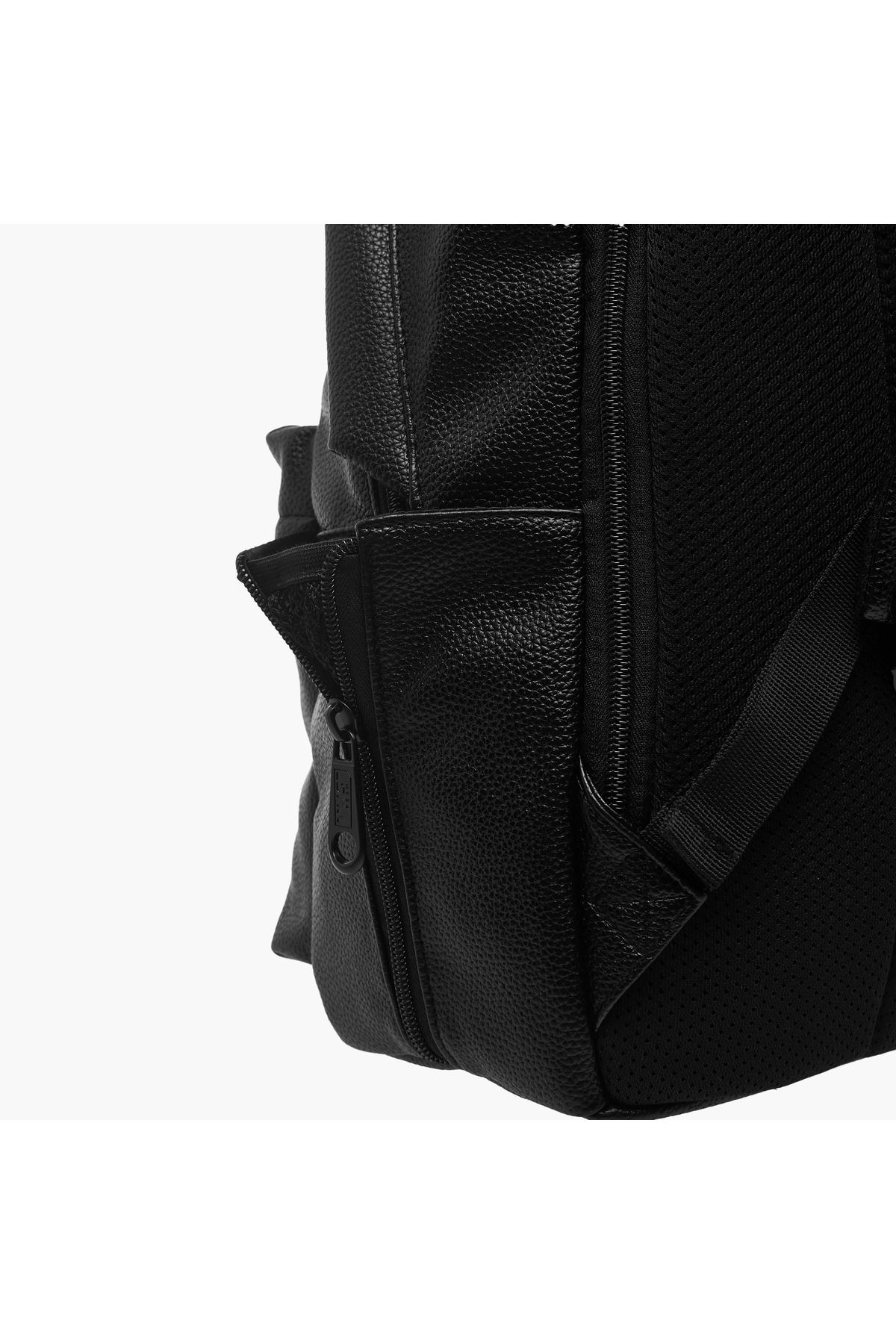 MUST-MUST Textured Backpack with Adjustable Shoulder Straps and Zip Closure - 32x17x42 cms 7