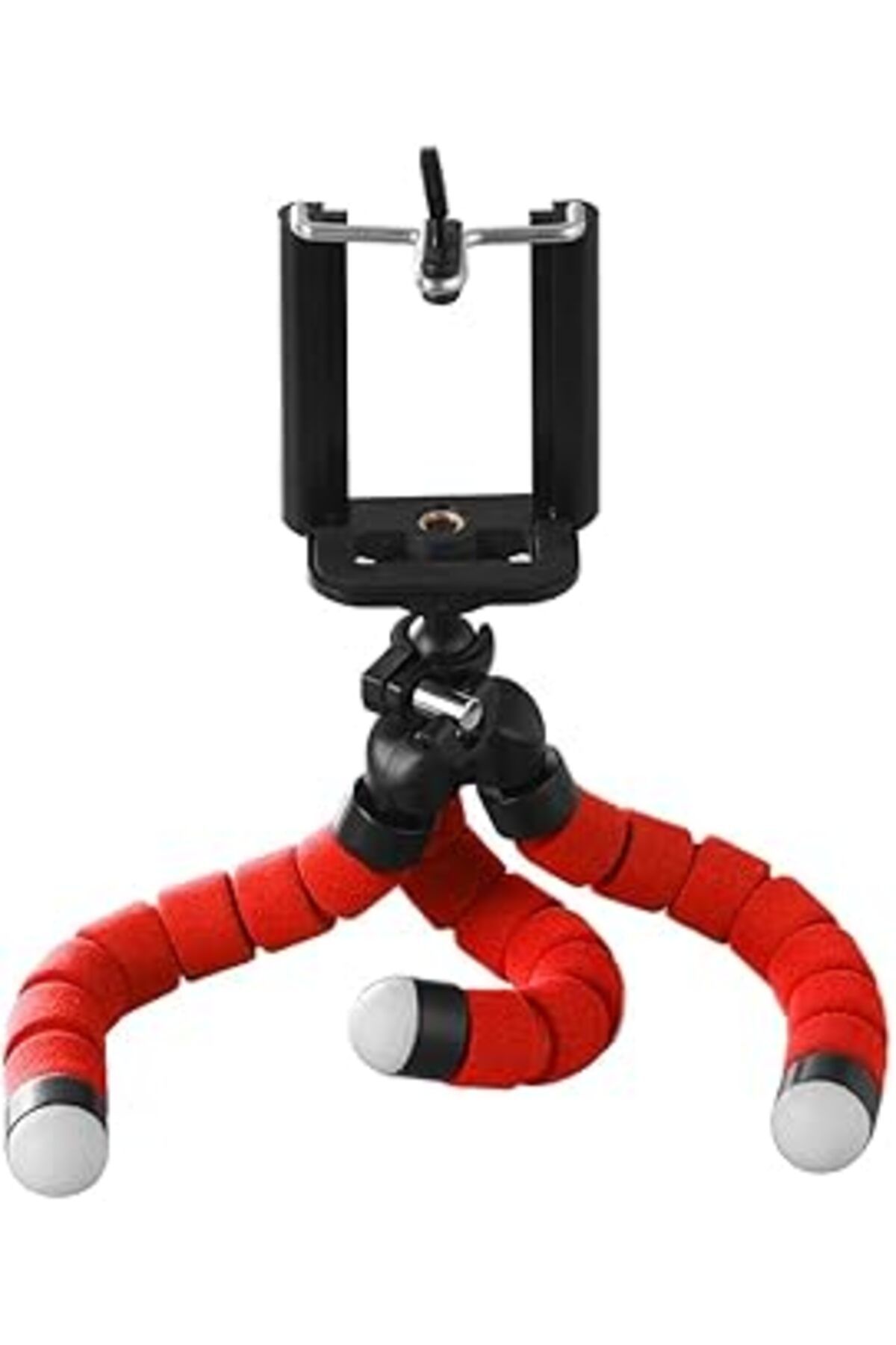 NETWORK ART Sentor Süngerli Tripod Ahtapot Telefon Tutucu Ayarlanabilir Telefon Tutacağı Kırmızı