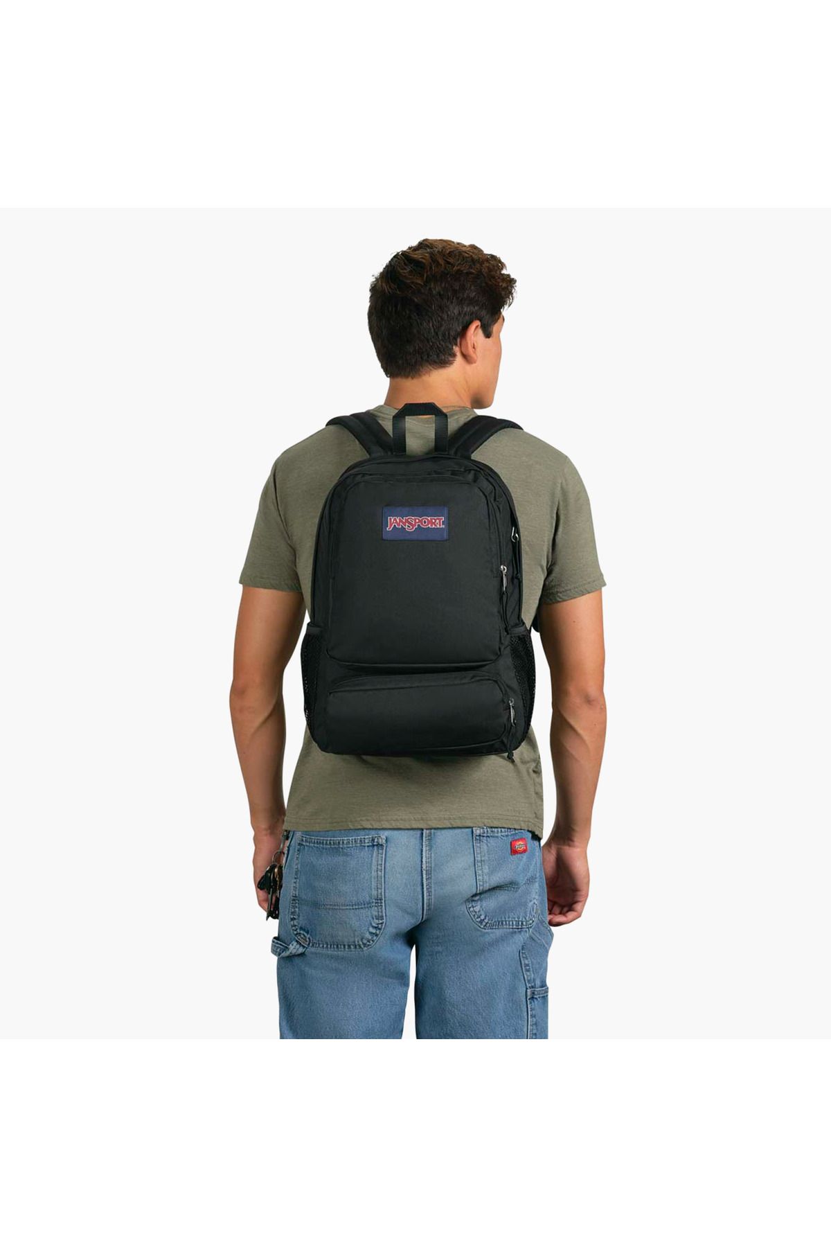 Jansport-Solid Backpack with Adjustable Straps and Zip Closure - 76.2x38x33 cms 8
