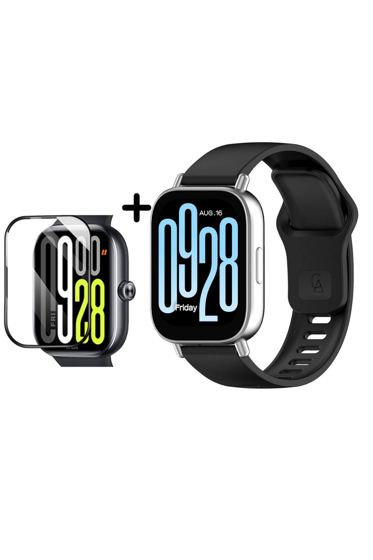 Coolacs Xiaomi Redmi Watch 5 Active Uyumlu Yumuşak Silikon Kordon ve Kavisli Ekran Koruyucu Seti