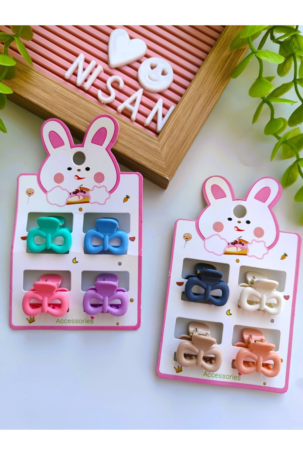 Nisankids 8 Adet Nude ve Soft Renkli Mandal Toka