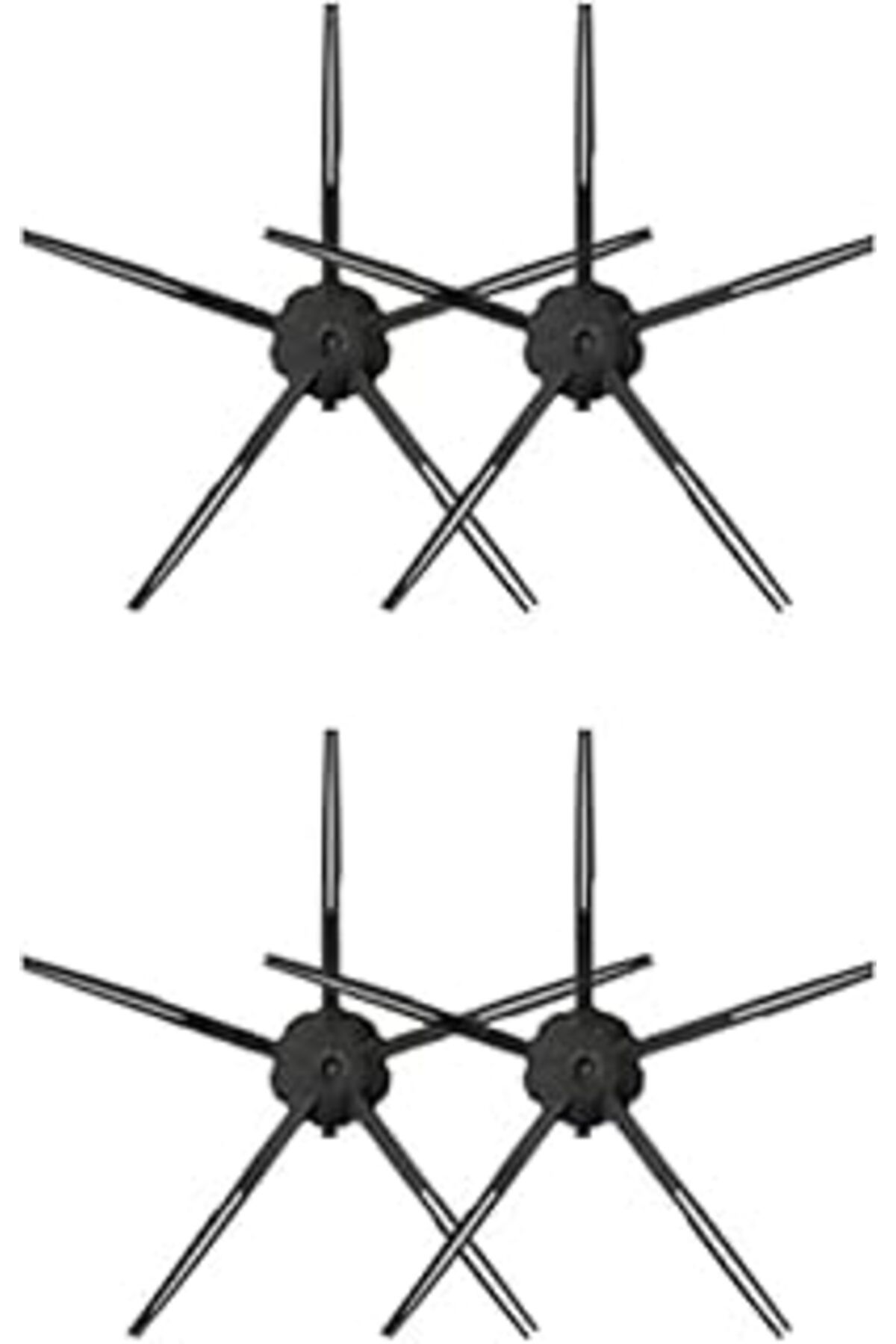 Pazarcan Ozemtek Siyah 4 Adet Yedek 5 Kollu Yan Fırça Roborock Ile Uyumlu S7 S7 Max S7 Ultra T7 T7S 4 Adet Y