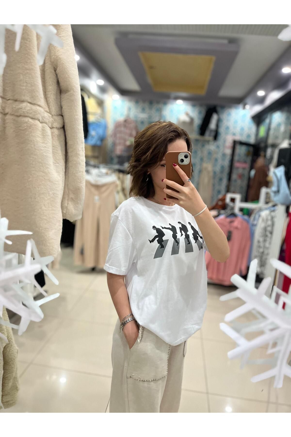 Sublime Butik Unisex Baskılı Beyaz Regular T-Shirt