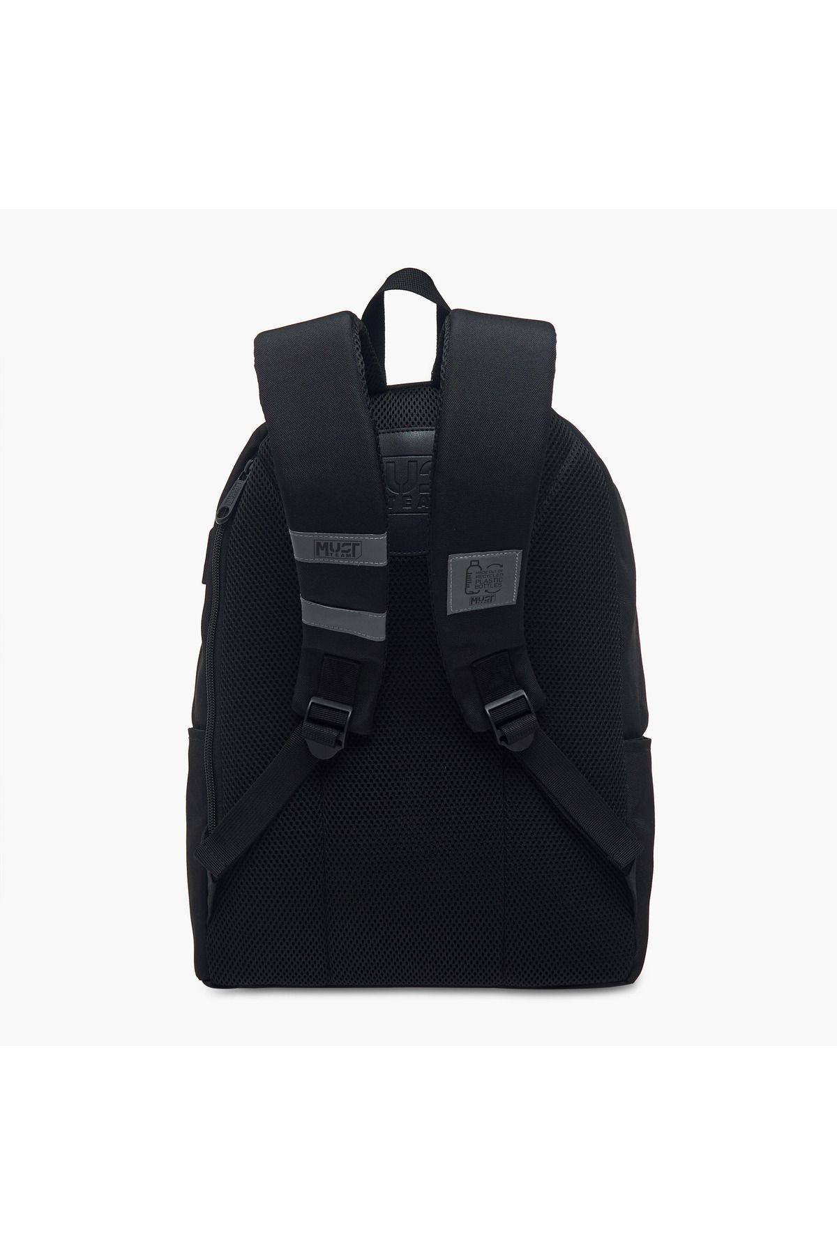 MUST-MUST Textured Backpack with Zip Closure and Adjustable Strap - 32x17x42 cms 4