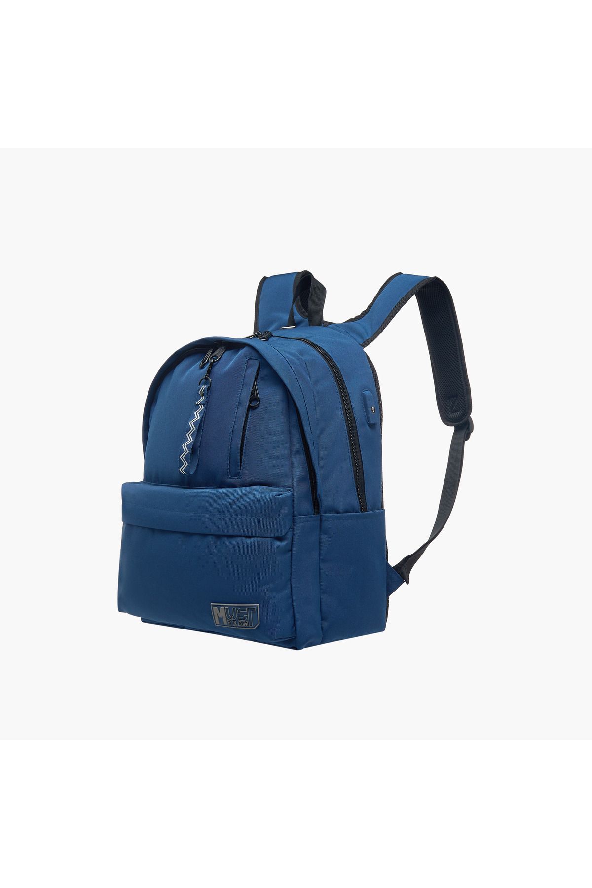 MUST-MUST Textured Backpack with Adjustable Shoulder Straps and Zip Closure - 32x19x42 cms 2