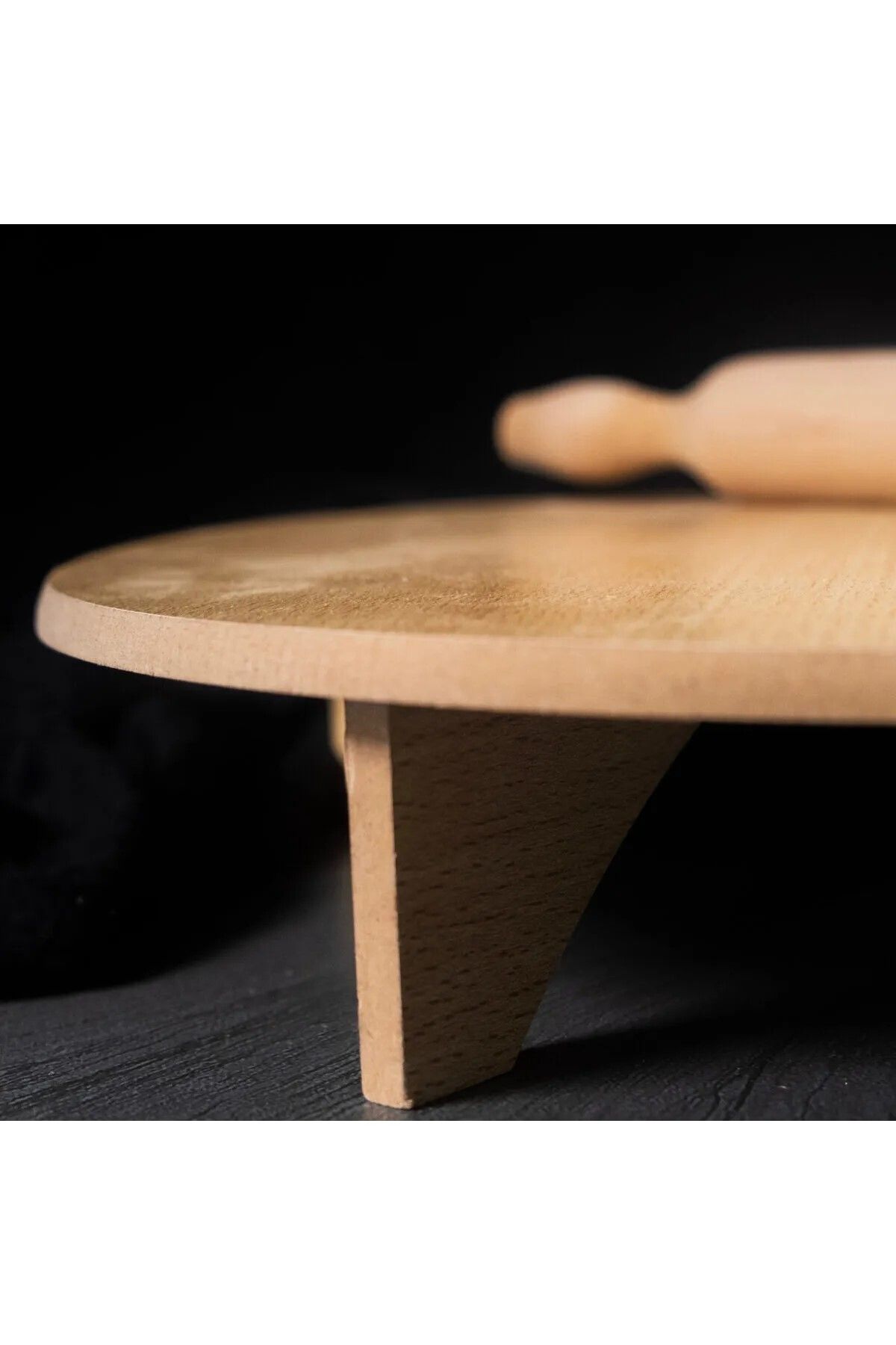 FAVENO 40 Cm Merdaneli Hamur Açma Masası-Tezgah Üstü Sofra Seti