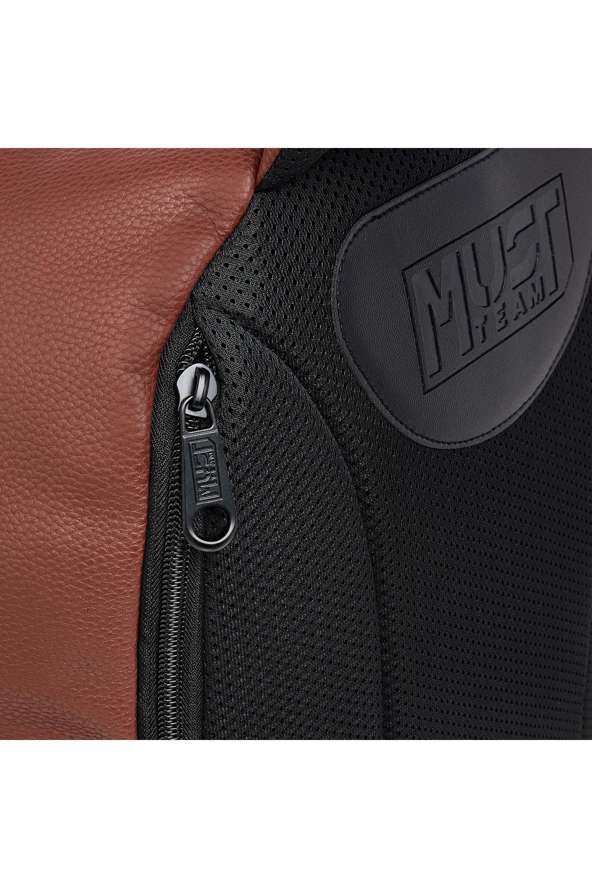MUST-MUST Textured Backpack with Adjustable Shoulder Straps and Zip Closure - 32x17x42 cms 7