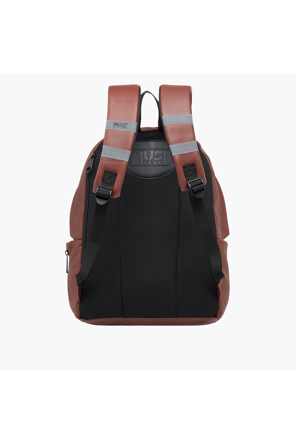 MUST-MUST Textured Backpack with Adjustable Shoulder Straps and Zip Closure - 32x17x42 cms 4