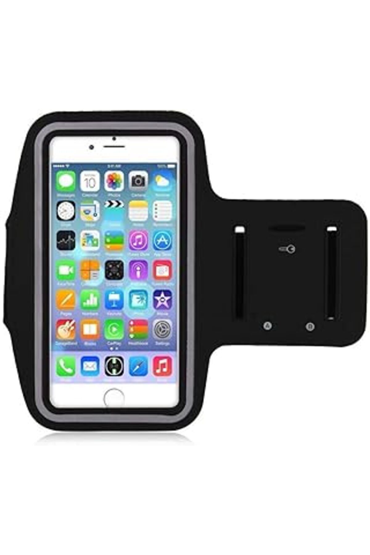 Qedii 5-7 Inch Universal Cep Telefonu Kılıf Kol Bandı Neopren Kumaş Siyah