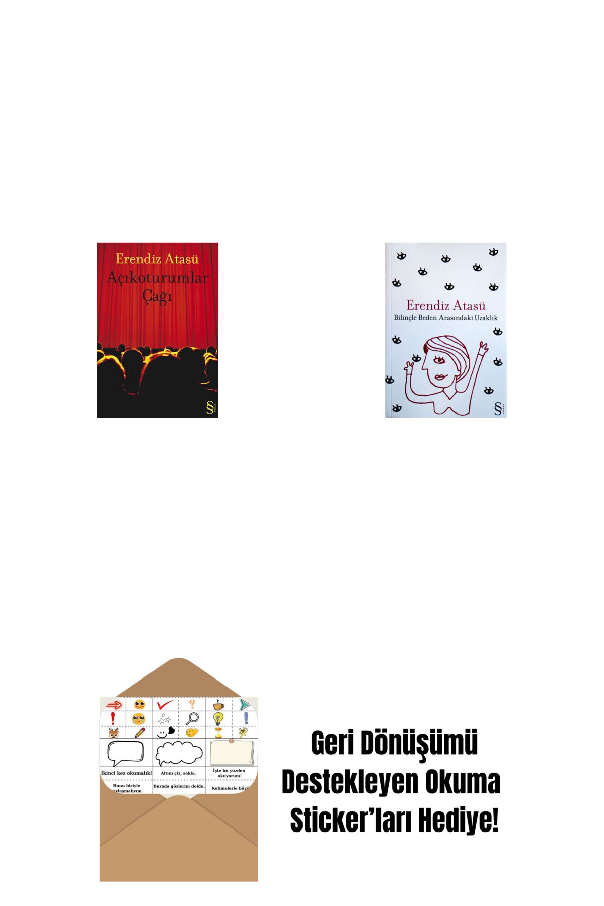 Everest Yayınları Açıkoturumlar Çağı + Bilinçle Beden Arasındaki Uzaklık + Okuma Sticker'ları
