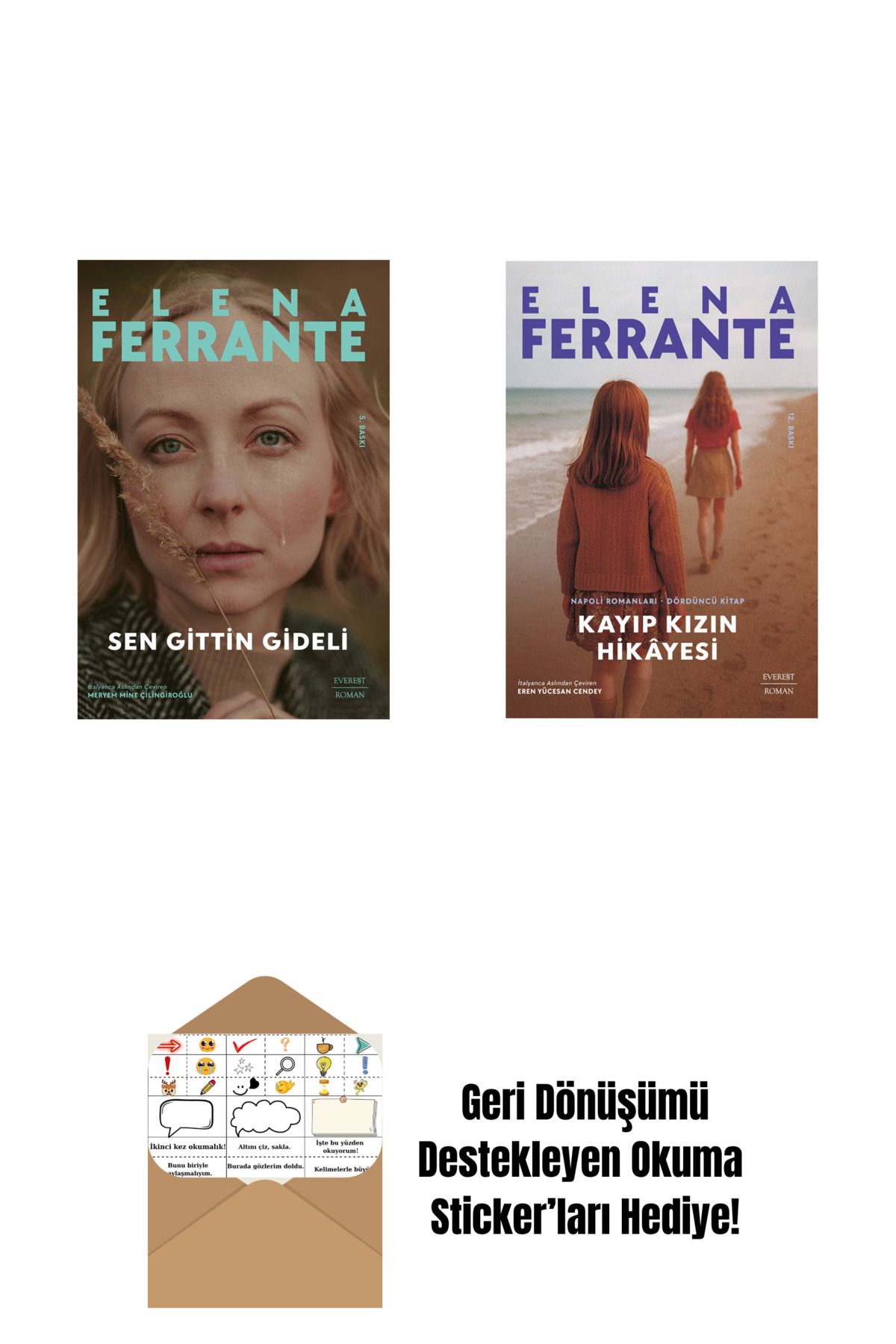 Everest Yayınları Sen Gittin Gideli + Kayıp Kızın Hikayesi + Okuma Sticker'ları