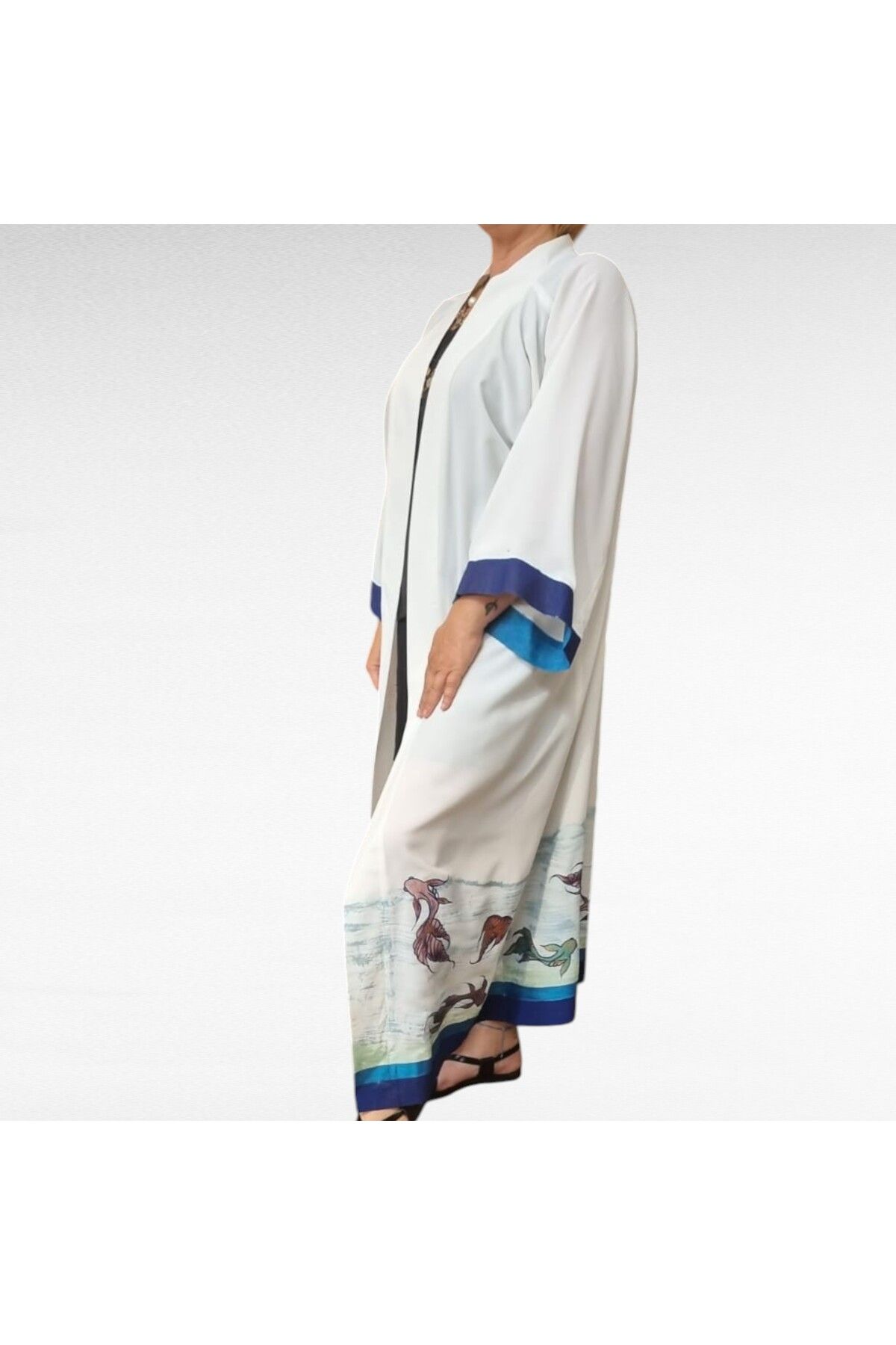 Room8 uzun beyaz kimono